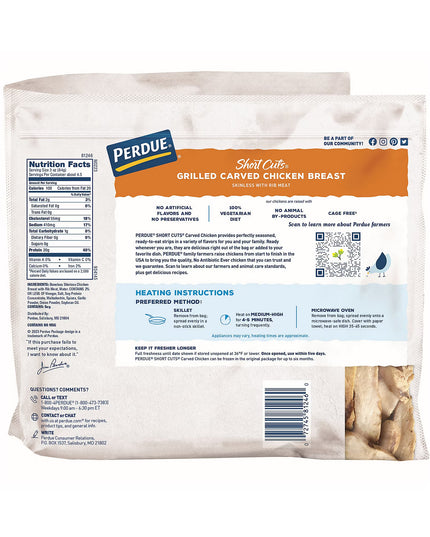 Perdue Grilled Carved Chicken Breast Short Cuts
