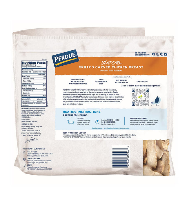 Perdue Grilled Carved Chicken Breast Short Cuts