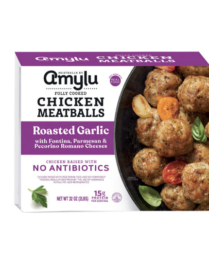 Amylu Foods Roasted Garlic Chicken Meatballs