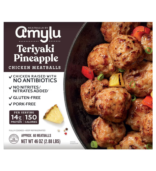 Amylu Foods Teriyaki Pineapple Chicken Meatballs