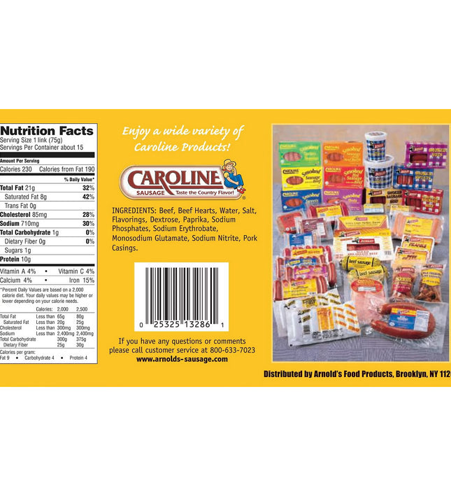 Caroline Smoked Beef Sausage