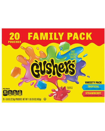 Gushers Variety Pack Strawberry and Tropical Flavors- 20 ct