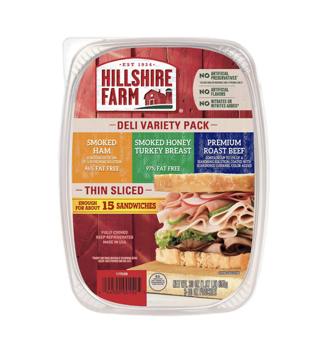 Hillshire Farm Thin Sliced Premium Lunchmeat Deli Variety Pack