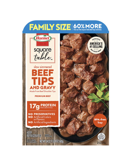 Hormel Square Table Slow Simmered Beef Tips (Family Size)