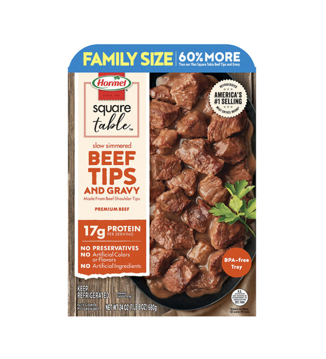Hormel Square Table Slow Simmered Beef Tips (Family Size)