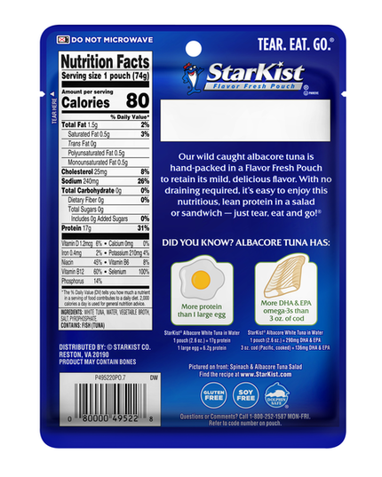 StarKist Wild Caught Albacore White Tuna in Water