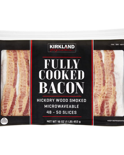Kirkland Signature Fully-Cooked Bacon, Hickory Wood Smoked
